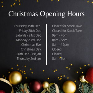 Christmas Opening Times